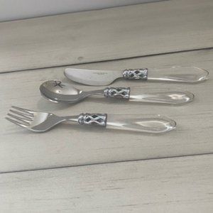 Clear Bugatti Italy Bambini Stainless Steel 3 piece flatware